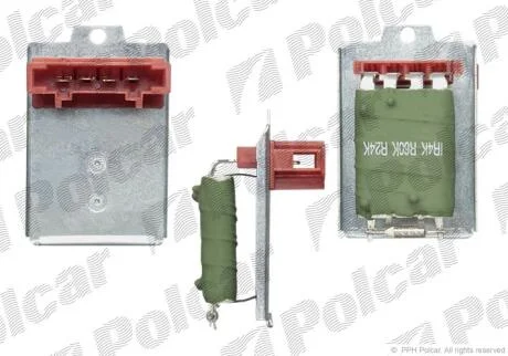 Реостат опалювання салону Audi A4 Skoda Superb I Vw Passat 1.6-4.0 11.94-03.08 POLCAR 1324KST1