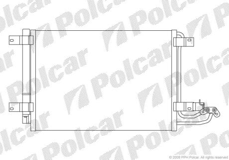 Радіатор кондиціонера Skoda Octavia 1.4-2.0 04- POLCAR 1331K8C1