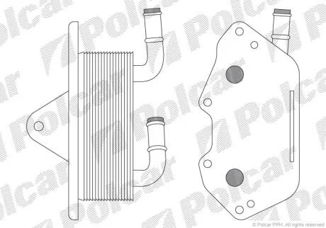 Масляний радіатор Audi A4, A5, A6, A6 Allroad, A7, A8, Q5, Q7 VW Touareg 2.0D-3.2 05.04- POLCAR 1335L81