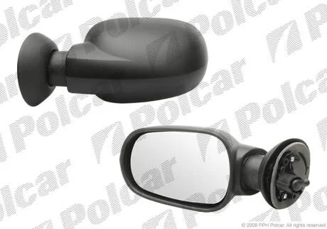 Дзеркало зовн. ліве (мех.) Dacia Logan 04- POLCAR 2800511M