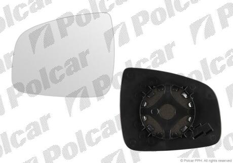 Скло дзеркала зовн. лівого Dacia Logan 2007- POLCAR 2801544M