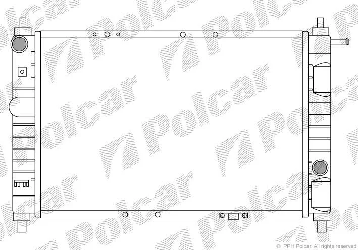 Радiатор охолодження (MT) Daewoo Matiz 0.8 2001-> POLCAR 290208A (фото 1)