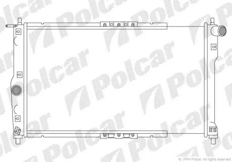Радіатор охолодж двигуна (+AC) Daewoo Lanos 1.4/1.5/1.6 05.97 POLCAR 291208A