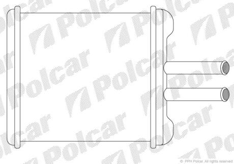 Радіатор пічки Daewoo Lanos/Nubira -all POLCAR 2912N8A1