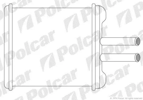 Радіатор пічки Daewoo Lanos/Nubira -all POLCAR 2912N8A1