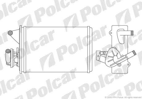 Радіатор пічки Fiat Fiorino 1.1-1.9 88- POLCAR 3016N8-1