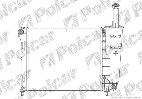 Радіатор охолодження Fiat Panda 1.2 07- POLCAR 303508A1