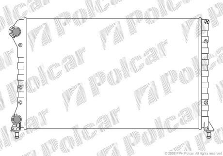 Радіатор основний Fiat Doblo 1.9D без -AC POLCAR 304008-3