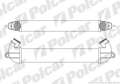Інтеркулер Fiat Doblo 1.9 JTD Diesel M A/C + A/A 01- POLCAR 3040J81