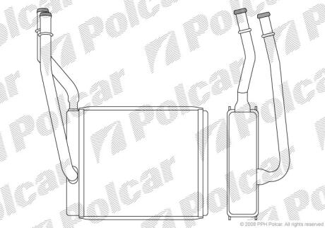 Радiатор пiчки Ford Focus/Ford Transit Connect /Focus 1.8TDCI 01-04 POLCAR 3201N8-1