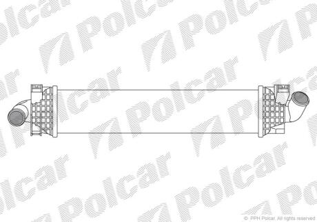 Радiатор iнтеркулера Focus C-Max, Focus, Kuga, Mondeo, S-Max 1.6D-2.5 10.03- POLCAR 3205J8-1