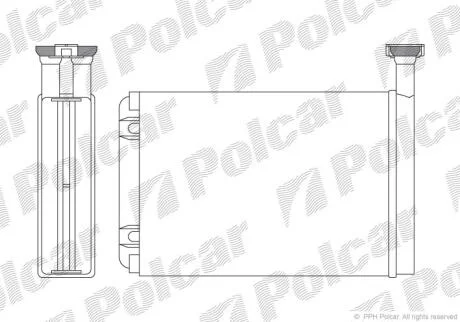 Радіатор обігріву Ford Mondeo 1.6 16v 94- POLCAR 3216N82