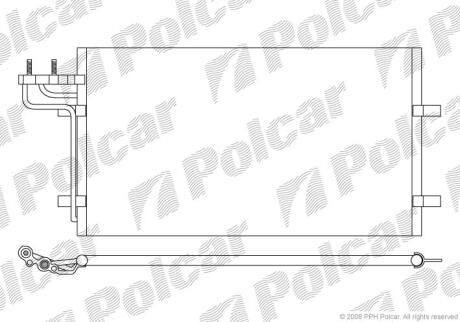 Радіатор кондиціонера Ford Focus C-MAX 03- POLCAR 3235K8C1S