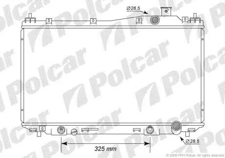 Радіатор основний Honda Civic 1.4/1.6/1.7 12.00-12.05 POLCAR 3825082