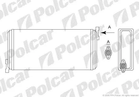Радіатор пічки MB 190 W201 2.0-2.6/2.0D-2.5D/2.5TD 82-93 POLCAR 5001N81