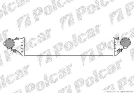 Радіатор інтеркулера MB W202/W203/S203/R171 1.8-2.7D 05.00-02.11 POLCAR 5003J82