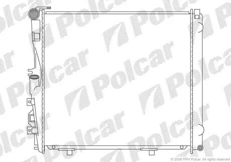 Радіатор охолодж.(основний) DB W124 85-96 M103/M104 POLCAR 502408