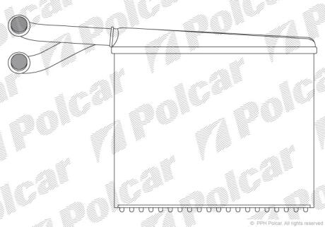 Радіатор пічки MB Sprinter 208-616 95-06 (222X170X42) POLCAR 5062N8-2
