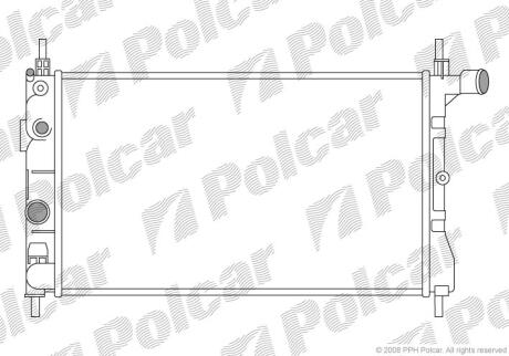 Радіатор Opel Kadett E 1.6 N/S/I 16SV/C16LZ/NZ -89 POLCAR 550508A2