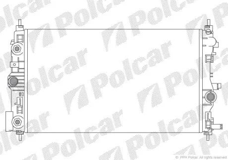Радіатор охолодження (AT) Opel Astra J,Zafira C 2.0D 12.09 POLCAR 5511087