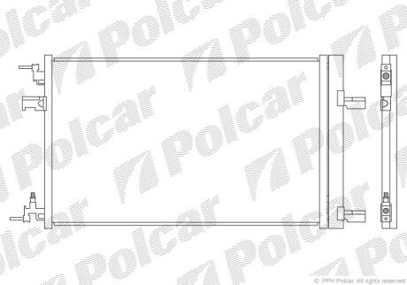 Радіатор кондиціонера Opel Astra J 09- POLCAR 5511K8C2S