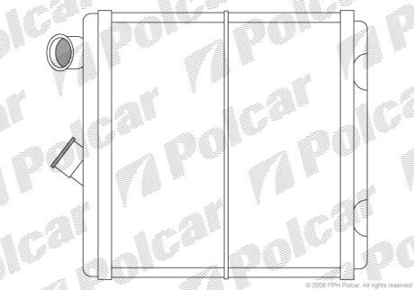 Радіатор пічки Opel Vectra A/Astra F 88- POLCAR 5514N8-3