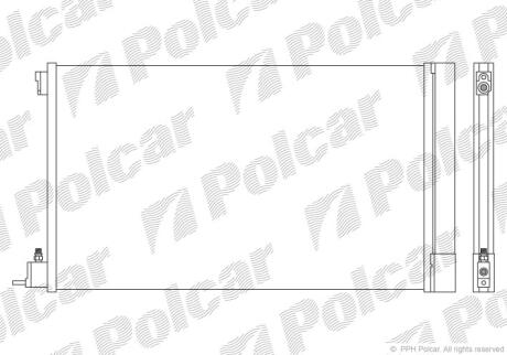 Радіатор кондиціонера Opel Insignia 1.6-2.8 07.08- POLCAR 5520K8C1