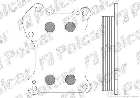 Масляний радіатор Fiat Doblo 1.3 d 04-06 POLCAR 5556L81
