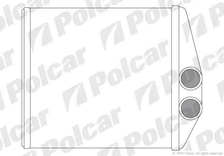 Теплообмінник (опал. салону) Opel Corsa/Combo C POLCAR 5556N8-1
