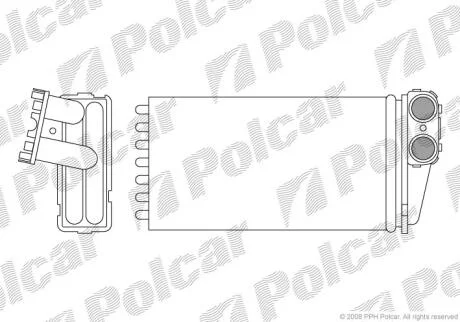 Радіатор пічки Peugeot 307 -03 POLCAR 5710N81