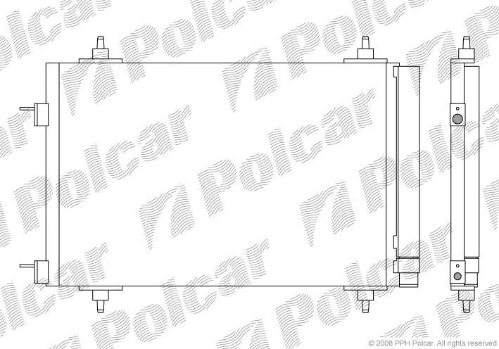 Радіатор кондіціонера Citroen Berlingo/C4 1,6 03- POLCAR 5711K8C1S (фото 1)