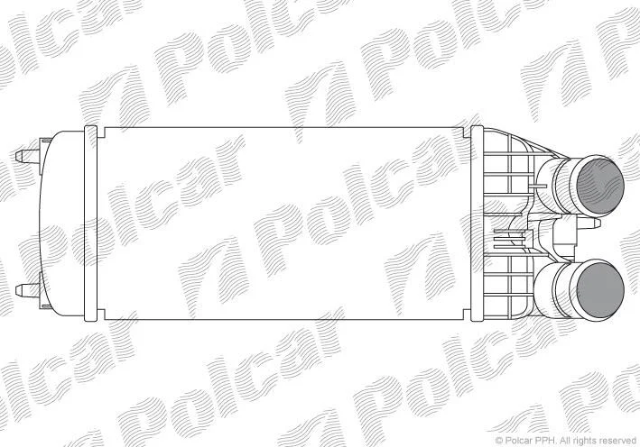 Інтеркулер Citroen C3 II, C3 III, C3 Picasso, C4 Cactus, C-Elysee, Ds3 Peugeot 2008 I, 207,208 I, 301, Partner Tepee 1.2/1.4D/1.6D 08.09- POLCAR 5724J81 (фото 1)