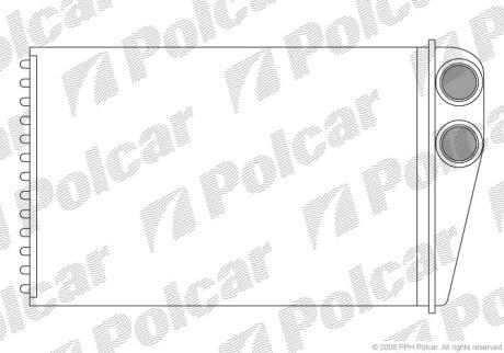 Радіатор пічки Renault Megane II 1.9 dCi 2002/09 > POLCAR 6012N8-1