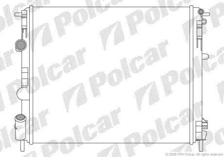 Радіатор охолодж. двигуна Renault Kangoo, 1.2, 09.98- POLCAR 601508A5