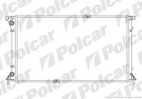Радіатор охолодження Renault Trafic 2.5 dCi 02- (+AC) POLCAR 602608A4
