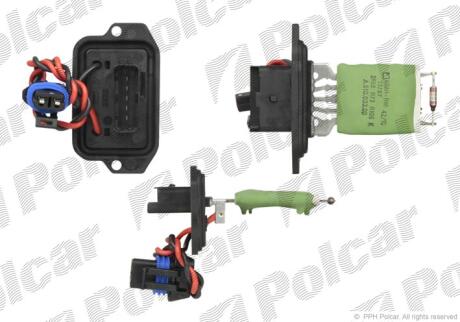 Резистор вентилятора пічки (Denso) Renault Trafic 01- POLCAR 6026KST3X