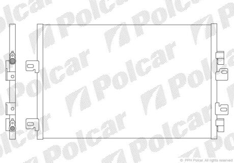 Радіатор кондиціонера Renault Kangoo 1.5dCi 01- POLCAR 6061K8C2