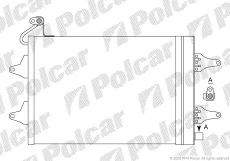 Радіатор кондиціонера з осушувачем Skoda Octavia 05- POLCAR 6913K8C1