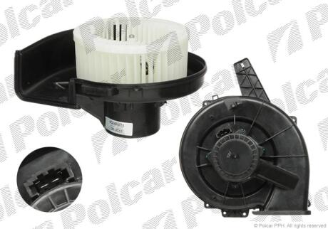 Вентилятор салону VAG/Skoda Fabia 1.0-2.0D 08.99-05.15 POLCAR 6913NU-2