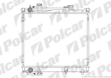 Радіатор охолодження Suzuki Vitara 2.0 V6 90-98 POLCAR 742408-3
