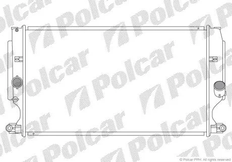 Радіатор охолодження Toyota Avensis/Auris/Verso 1.6-2.2D 08- POLCAR 8116084