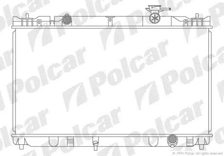 Радiатор охолодження Toyota Camry 01-06 (+/-AC) POLCAR 8136082