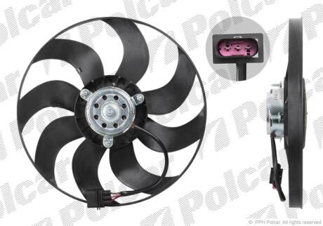 Вентилятор без кожуха Skoda Fabia, Rapid, Roomster 1.0-2.0D 10.99- POLCAR 952523U6