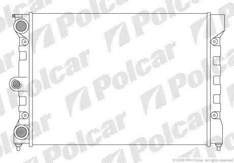 Радіатор VW Golf/ Jetta / Passat II 82-88, Polo II 81-83 POLCAR 953408A1