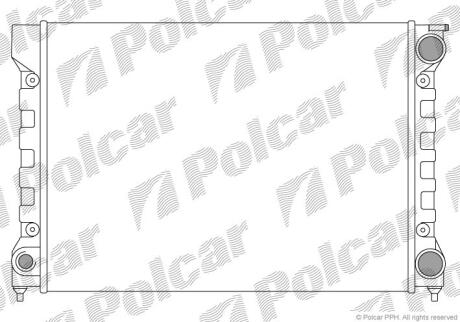Радiатор VW Golf II 1.6 83-91 POLCAR 953408A2
