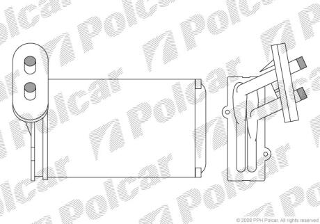 Радіатор пічки VW Golf/Jetta/Passat -93 POLCAR 9534N8A1