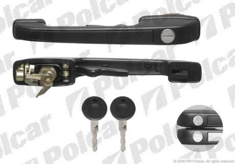 Ручка дверей передня ліва VW Golf/Passat 83-88 POLCAR 9534Z-41