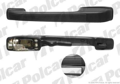 Ручка дверна задня ліва VW Golf II POLCAR 9534Z-45