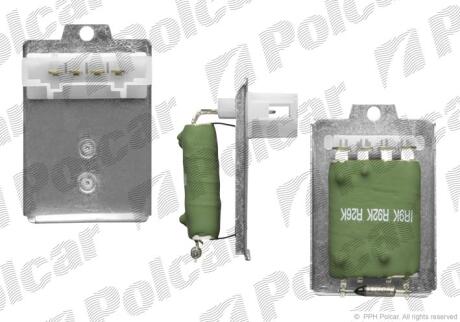 Реостат опалювача салону (пічки) VW T-4 (+AC) POLCAR 9538KST-2