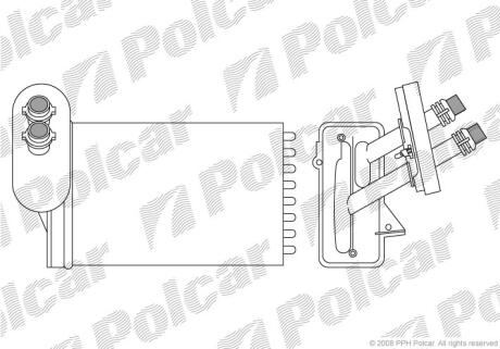 Радiатор пiчки Audi/VW Golf IV/Bora POLCAR 9541N8-1